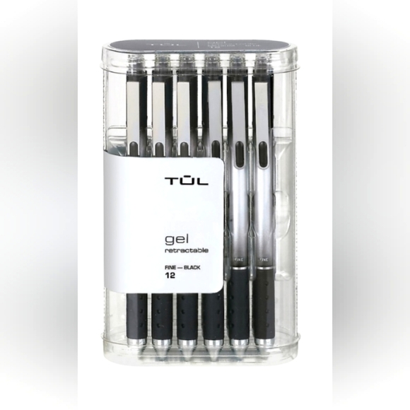 Tul fine point black gel pens pack of 12 - Picture 1 of 2